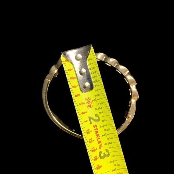Chain detail bangle goldtone spring open / closure - Picture 4 of 4